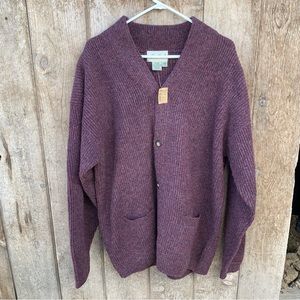 eddie bauer sweater shetland redwood size Large mens wool